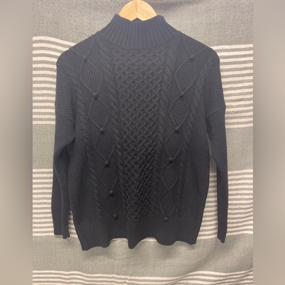 J. Crew Sweaters - J. Crew Black Cable Knit Cowl Neck Sweater Size XS